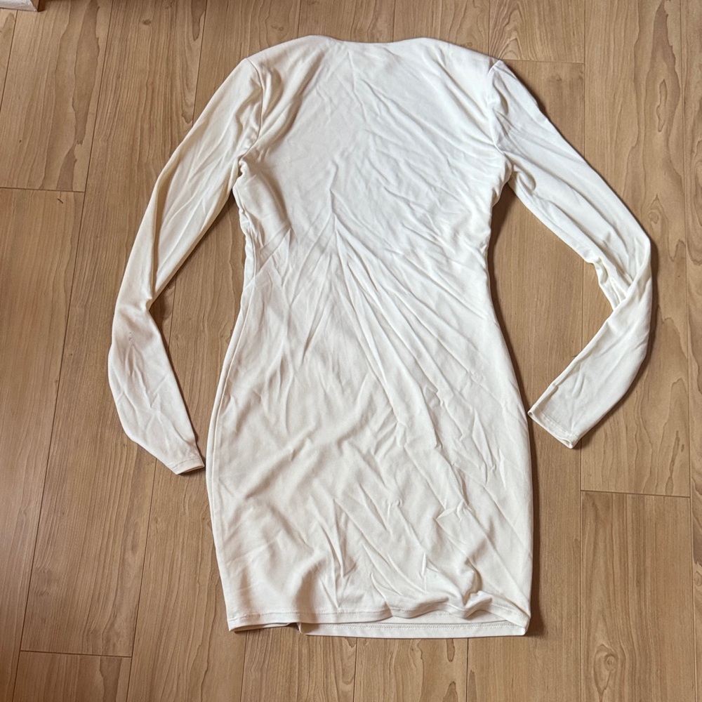 Camila Coelho Cream Long Sleeve Dress